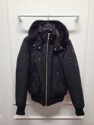 Moose Knuckles Schwarze Ballistic Bomberjacke mit Daunenfutter 12345 121303289