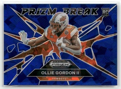 2025 Panini Prizm Draft Picks #11 Ollie Gordon II Prizm Break Blue Ice #/149