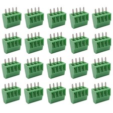 20Pcs 4P 2.54mm 0.1" Pitch PCB Mount Screw Terminal Block Connector,4P Termin...