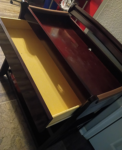Brown Wooden Baby Changing Table Changing Station with Storage Shelves