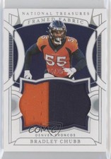 2021 National Treasures Framed Fabric Holo Silver 14/25 Bradley Chubb #BC 0j7s