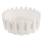 Picket Fence Flower Planter Box, Round Plastic Flower Pots for Succulent