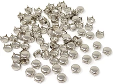 100PCS 9Mm Nailheads DIY round Punk Rivets Dome Metal Studs (Silver)