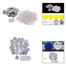 100x DIY Badges Making Supplies Round Button Pin Badges