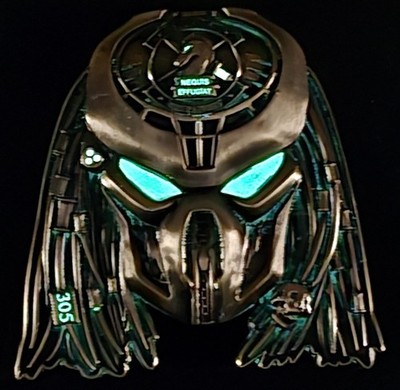  MIAMI ICE PREDATOR CHALLENGE COIN  GOLD W/ GREEN EYES 