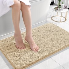 Small Bathroom Rugs 24x16, Extra Soft Absorbent Chenille Bath Rugs