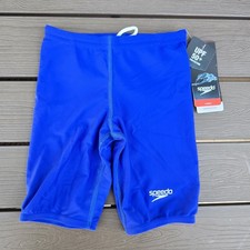 Speedo Solid Royal Swimwear Youth Boy Jammer Sz New W/mark