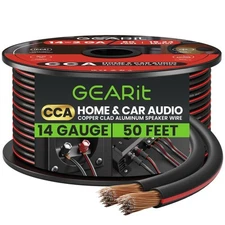 14AWG Speaker Wire GearIT Pro Series 14 AWG Gauge Speaker Wire Cable 50 Feet ...