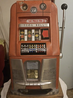 Machine A Sous Casino US Jackpot 1957 Sega Bell Vintage Fonctionne 20Cts € - Photo 1/4
