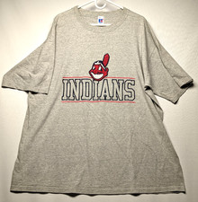 Russell Athletic Cleveland Indians Chief Wahoo Embroidered Shirt Men's Size XXL
