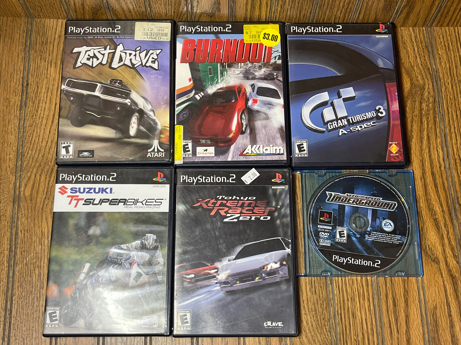 Lot of 6 Playstation 2 PS2 Racing Games~All Complete & Tested~NFS, Burnout,  etc