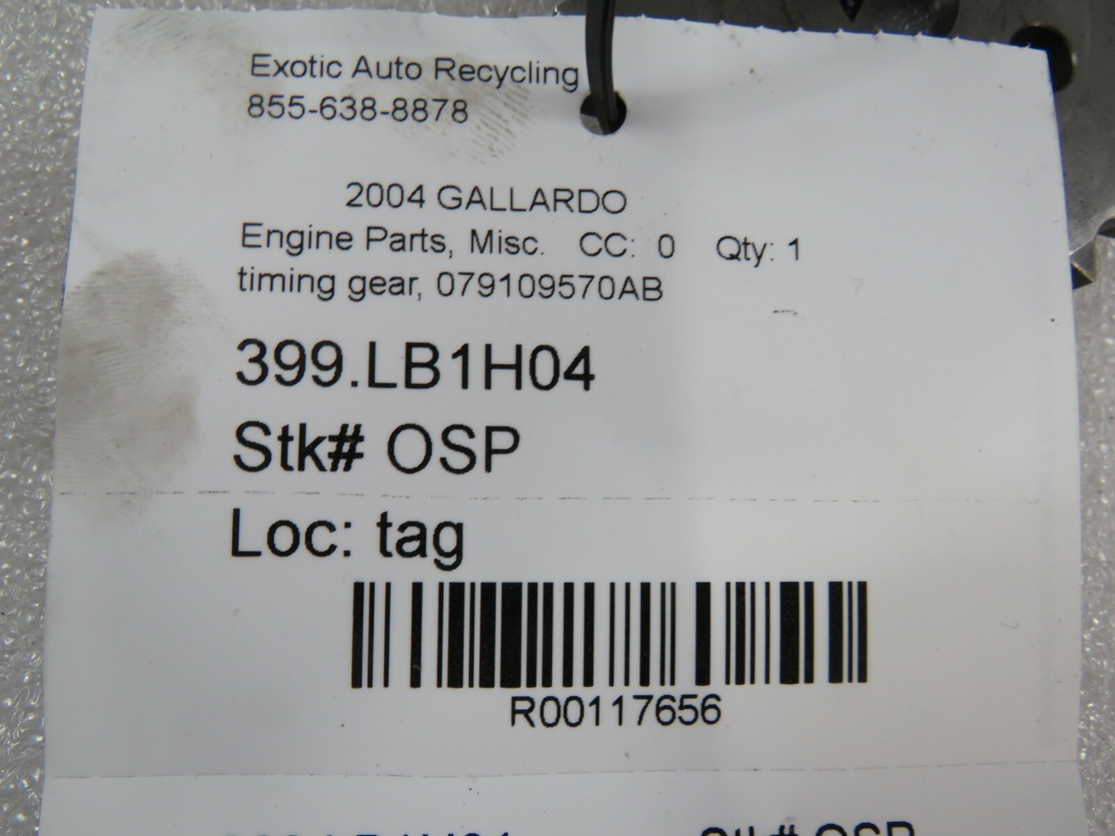 Lamborghini Gallardo, Timing Gear, Used, P/N 079109570A