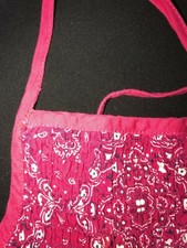 CHAPS size 6 GIRLS SUMMER DRESS paisley red print smocking chest top area NICE