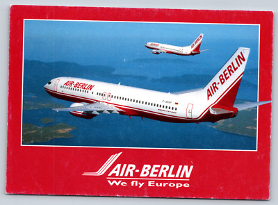 D1 4x6 Airplane Postcard - Air Berlin We Fly Europe 737-800