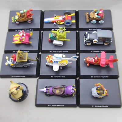 Wacky Races 11 Vehicles + Muttley Complete Konami Mini Figure Hanna In stock