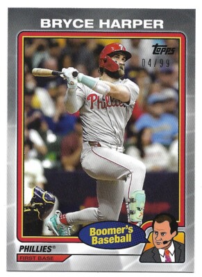 2024 Topps x Chris Berman BRYCE HARPER Silver 4/99  PHILADELPHIA PHILLIES