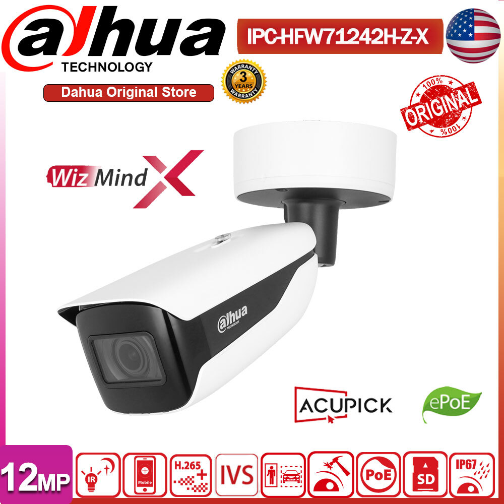 Dahua 12MP IPC-HFW71242H-Z-X Varifocal Lens WizMind-X Camera PoE Deep-learning