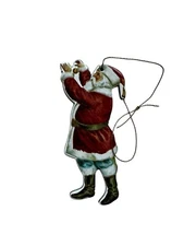 Merrimack Publishing Corp 1987 Santa Claus Christmas Ornaments Set Of 4 VTG