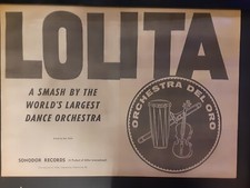 Orchestra Del Oro Lolita Rare Original Promo Poster Ad Framed!