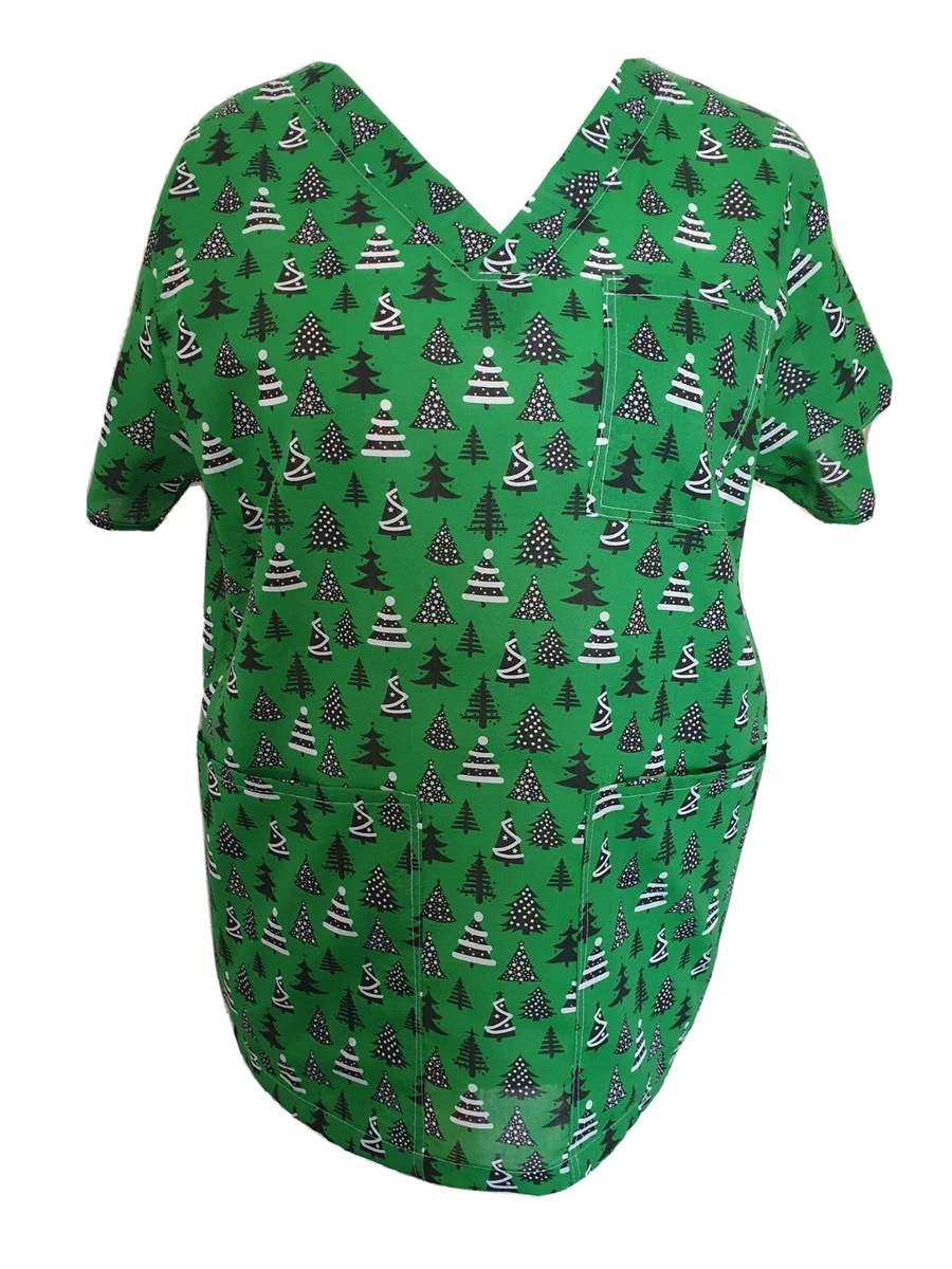 Christmas Scrubs Unisex. Green Xmas tree Size 4X LARGE eBay