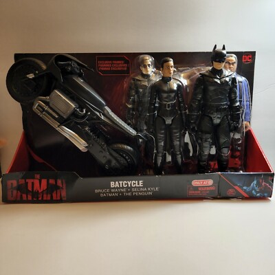 The Batman 2022 Batcycle Set Bruce Wayne Selina Kyle Penguin Target Exclusive! 