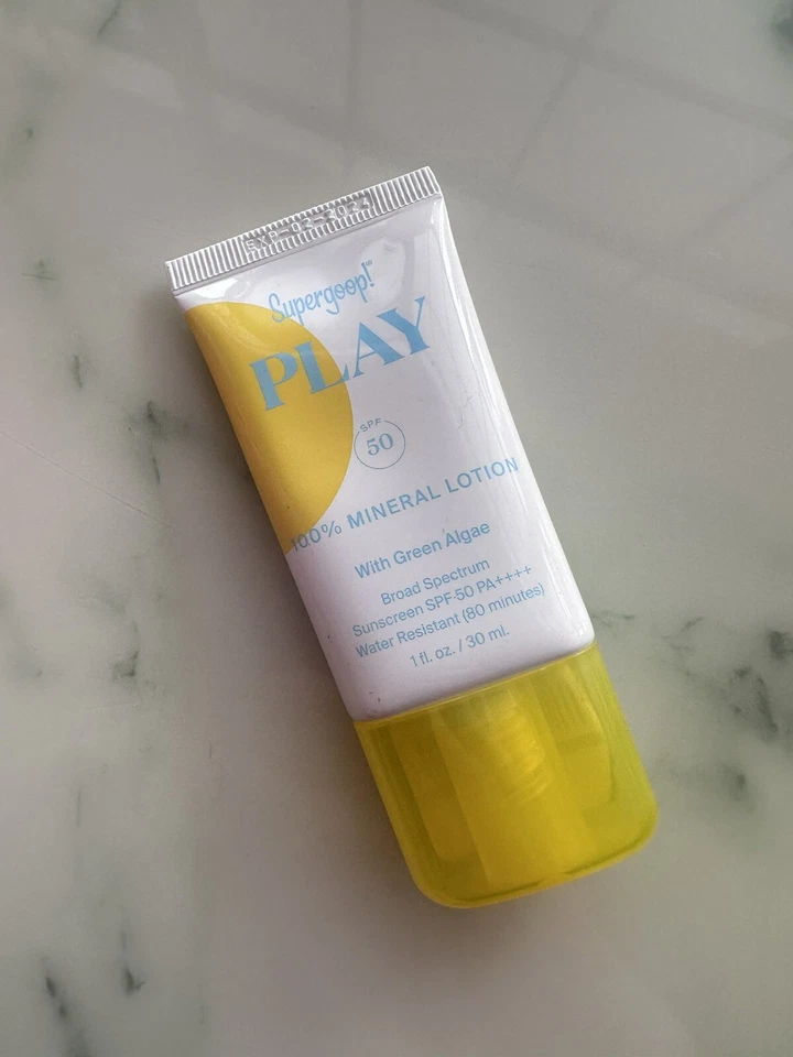 Supergoop! PLAY 100% Mineral Lotion SPF 50 Green Algae 1 fl. oz. NEW Sealed - Image 2 of 4