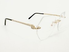 NICE Caviar Collection M 2400 Eyeglasses FRAMES C 21 Gold 53 16-130 K492