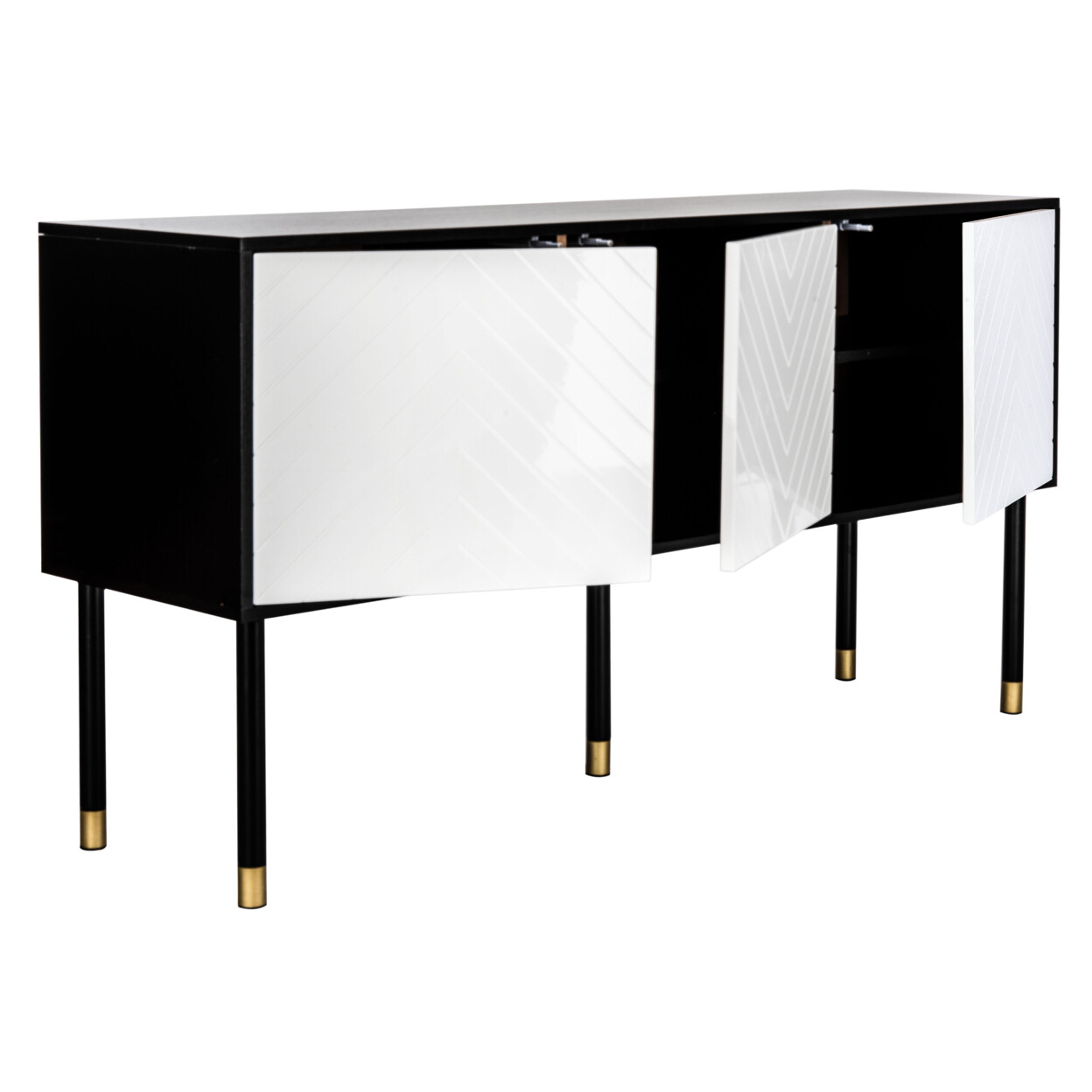 SAFAVIEH Oakley TV Stand | Black / White |