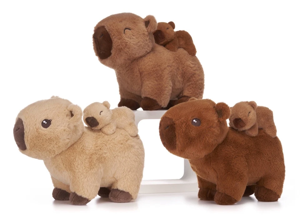 OFFICIAL ECO CUTE CAPYBARA WITH BABY SUPER SOFT PLUSH SOFT TOY 22CM BNWT - Image 1 of 1