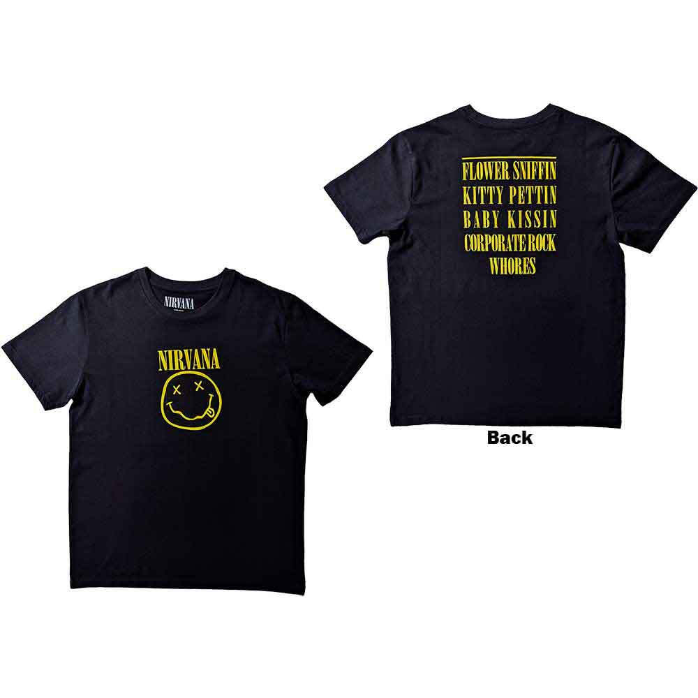 Nirvana - Flower Sniffin - Text Tee (T-Shirt) | eBay