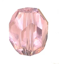 NEW PINK CRYSTAL Faceted COLUMN BREAK 2-3/4"H x 2"W, slip 3/8" pipe LAMP PART 