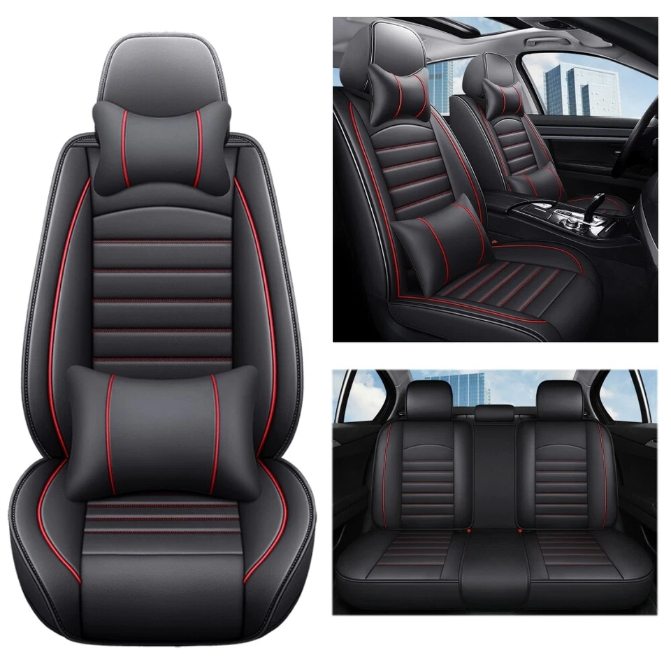For INFINITI Car Seat Covers Premium Leather Full Set 5-Seat Front Rear Cushion — 第 4/4 张图片