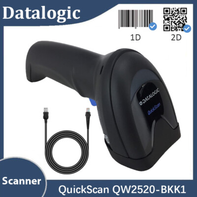 Datalogic QW2520-BKK1 Handheld 1D 2D Area Imager Barcode Scanner mit USB Kabel