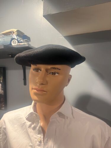 Basque Authentic French Beret 100% Wool Black Size 58