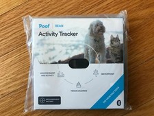 Poof Bean Activity Tracker, cat/dog, monitor sleep and activity, black, new
