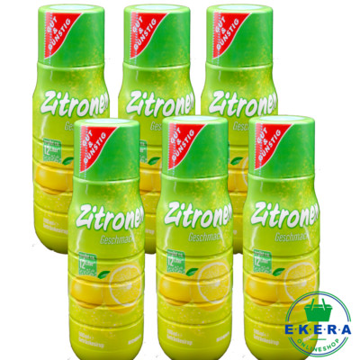 6x Zitrone Gut&Günstig Getränkesirup Sirup Konzentrat Sprudler 500ml Limo