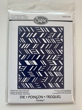 Sizzix Cut Emboss Stencil Card Front Die - Fancy Chevrons - 660106 Discontinued