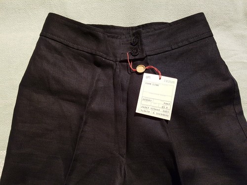 PANTALONE DONNA NERO - LINO 100% TG.40 CORI-GFT VITA STRETTA SCESA AMPIA -  NUOVI | eBay