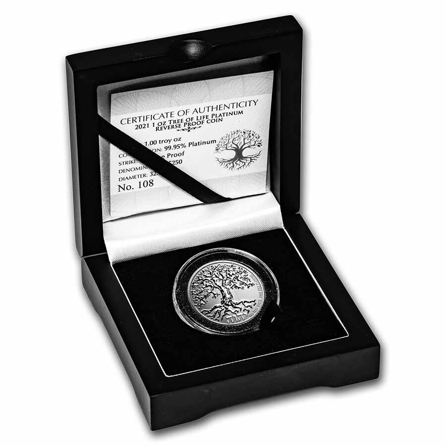 2021 Tree of life ニュージーランド1オンス 2枚 クリアケース 2021 Niue 1 oz Platinum Tree of Life Reverse Proof | eBay