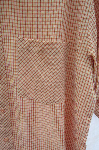 Bugatchi UOMO medium Button Front Shirt Orange Ch… - image 6