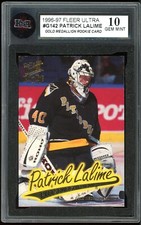 1996-97 Fleer Ultra #G142 Patrick Lalime Gold Medallion RC KSA 10 Gem Mint
