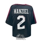 Johnny Manziel 12 HT Autographed Texas A&M Custom Black Football Jersey - BAS