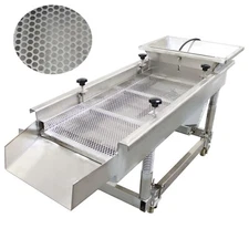 220V Linear Vibrating Screen with 10mm Mesh Screen Round Hole Single Sieve