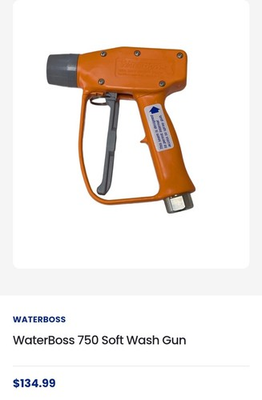#ad WaterBoss 750 Soft Wash Gun Pressure Sprayer Nozzle for Roof amp; House Cleaning $100.00