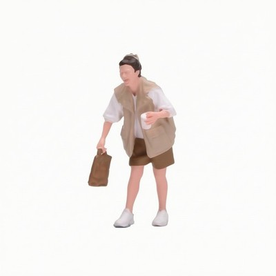 Menschliche Figur realistische stehende Pose Miniatur Person im Maßstab 1:64 vormontiert