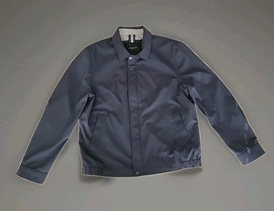 New Marc New York Men's Large Bomber Jacket Full-Zip Blue Rain/Wind NWOT Modern 