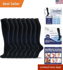 8 Pairs Compression Socks 20-30 mmHg - Knee High for Relief  Comfort