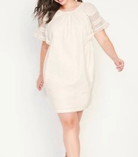 Old Navy Dress Flutter-Sleeve Mini  w/pockets lace details Medium De La Creme