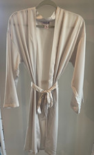 Victoria's Secret Coconut White X-LARGE XX-LARGE Satin Midi Robe Tie VS  