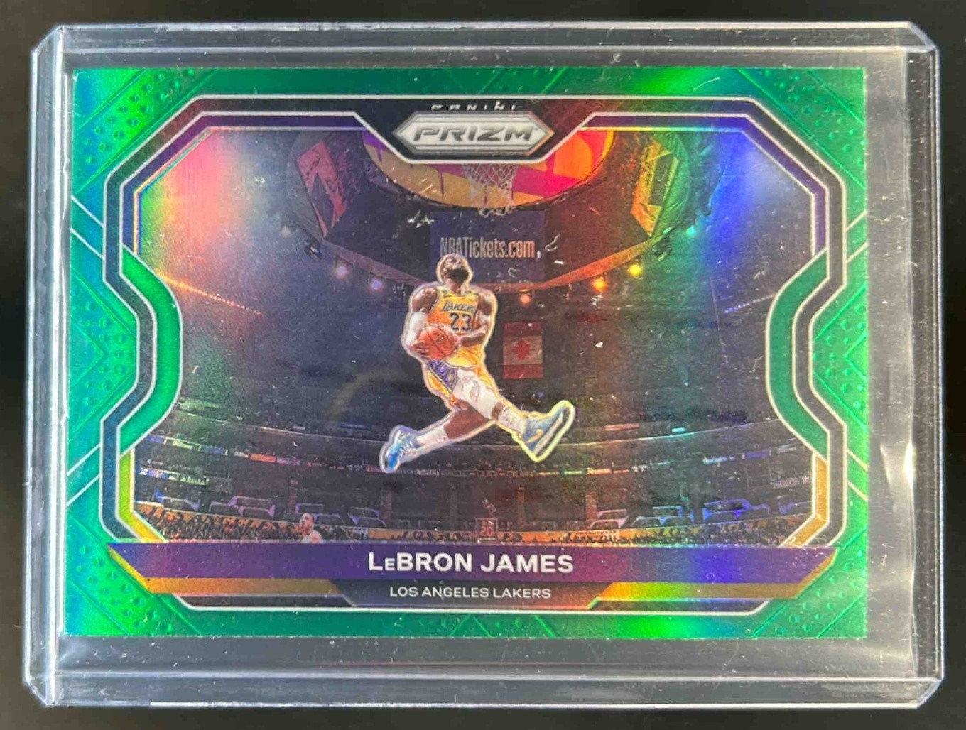 2020-21 Prizm LeBron James Green Prizm #1 Lakers